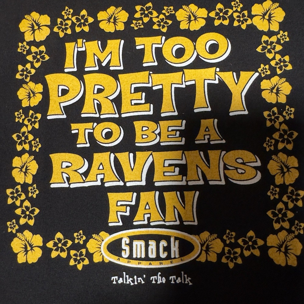 Smack Apparel Pittsburgh Steelers Fan T Shirt Large Anti Ravens Rivalry NWT